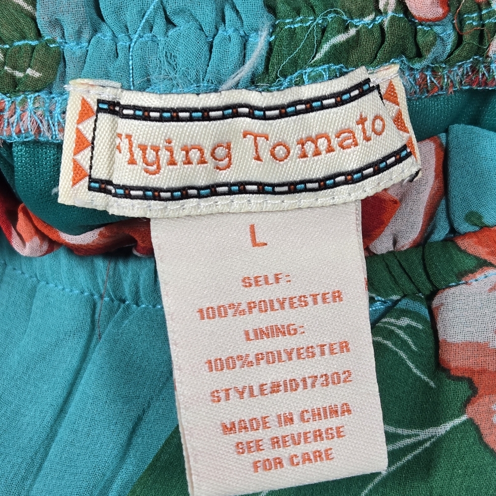 Flying Tomato Floral Ruffle Off Shoulder Smocked Waist Maxi Dress Size Large - Picture 2 of 13